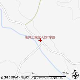 坂井工務店入口T字路周辺の地図