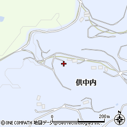 福島県二本松市西勝田供中内4周辺の地図