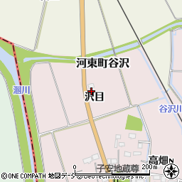 福島県会津若松市河東町谷沢沢目周辺の地図