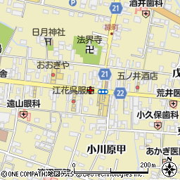 喜多方街道入口周辺の地図