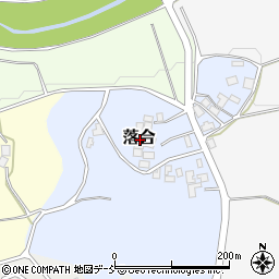 福島県二本松市落合周辺の地図