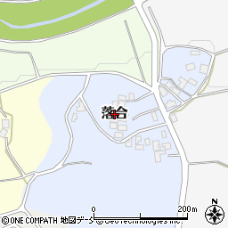福島県二本松市落合周辺の地図