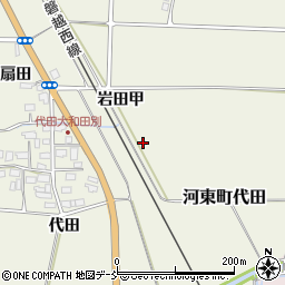 福島県会津若松市河東町代田周辺の地図