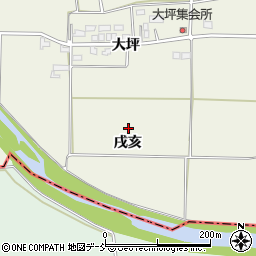 福島県会津若松市河東町代田（戌亥）周辺の地図