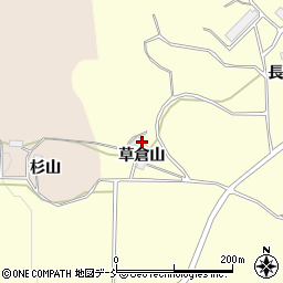 福島県会津若松市河東町東長原草倉山周辺の地図