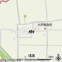 福島県会津若松市河東町代田大坪周辺の地図