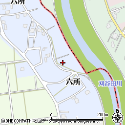 新潟県長岡市六所周辺の地図