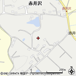 福島県二本松市赤井沢周辺の地図