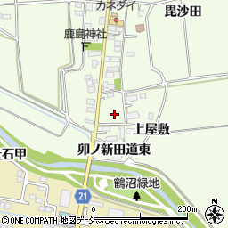福島県河沼郡会津坂下町中泉上屋敷周辺の地図