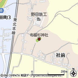 布留杉神社周辺の地図