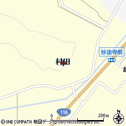 新潟県長岡市村田周辺の地図