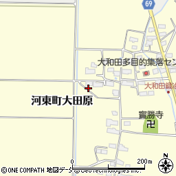 福島県会津若松市河東町大田原村西甲周辺の地図