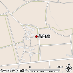 福島県会津若松市河東町広野茶臼森周辺の地図
