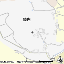 福島県二本松市袋内周辺の地図