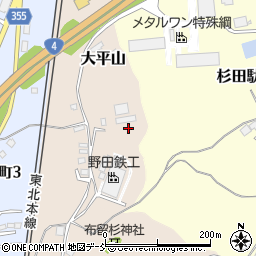 福島県二本松市大平山周辺の地図