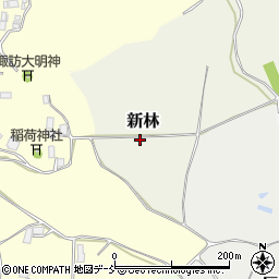 福島県二本松市新林周辺の地図