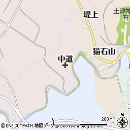 福島県耶麻郡猪苗代町中道周辺の地図