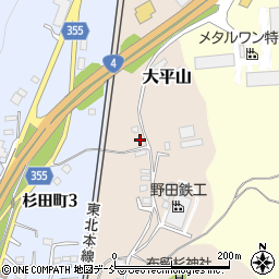 福島県二本松市大平山74周辺の地図