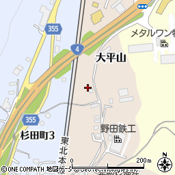 福島県二本松市大平山70周辺の地図