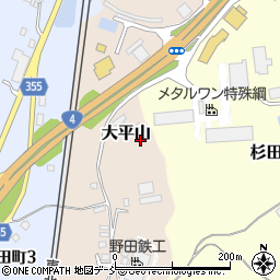 福島県二本松市大平山126周辺の地図