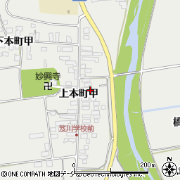 福島県湯川村（河沼郡）笈川周辺の地図