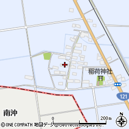 福島県会津若松市河東町福島西屋敷周辺の地図
