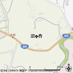福島県二本松市沼ヶ作周辺の地図