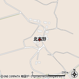 福島県会津若松市河東町広野（北高野）周辺の地図