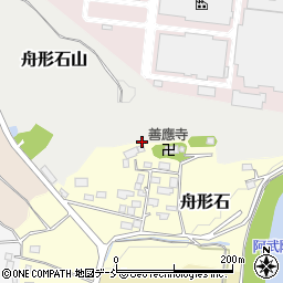 福島県二本松市舟形石周辺の地図