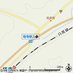 塔寺駅入口周辺の地図