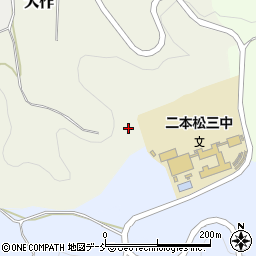 福島県二本松市大作周辺の地図