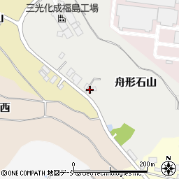 福島県二本松市舟形石山周辺の地図
