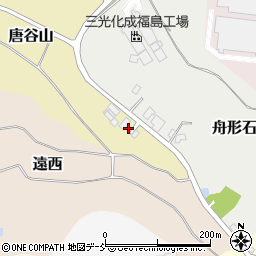 福島県二本松市唐谷山周辺の地図