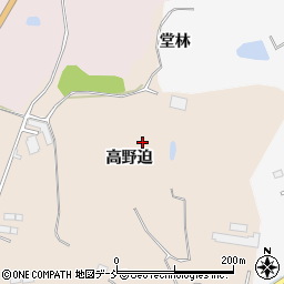 福島県南相馬市小高区大井高野迫周辺の地図
