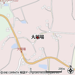 福島県二本松市大稲場周辺の地図