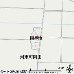 福島県会津若松市河東町岡田岡谷地周辺の地図