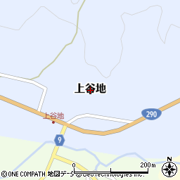 新潟県三条市上谷地周辺の地図