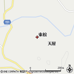 福島県会津坂下町（河沼郡）束松（天屋）周辺の地図