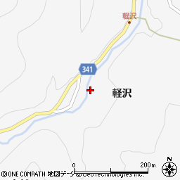 福島県耶麻郡西会津町束松軽沢丁周辺の地図