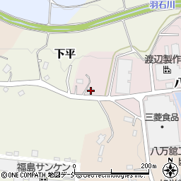 福島県二本松市八万舘周辺の地図