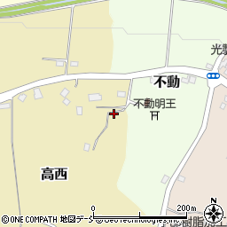 福島県二本松市高西周辺の地図