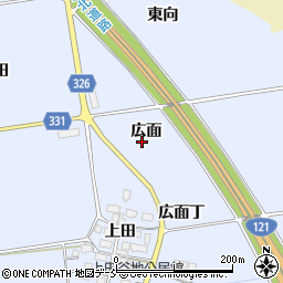 福島県湯川村（河沼郡）湊（広面）周辺の地図