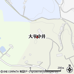 福島県二本松市大平中井周辺の地図