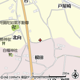 福島県南相馬市原町区下江井北向周辺の地図