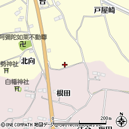 福島県南相馬市原町区下江井（北向）周辺の地図
