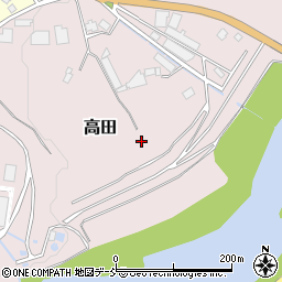 福島県二本松市高田周辺の地図