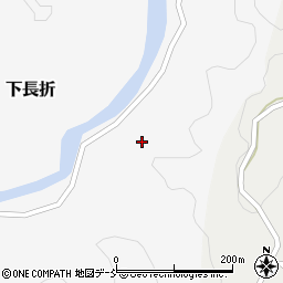 福島県二本松市下長折下山周辺の地図