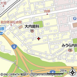 福島県二本松市向原周辺の地図