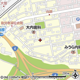 福島県二本松市向原周辺の地図
