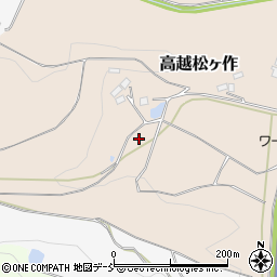 福島県二本松市高越松ヶ作周辺の地図